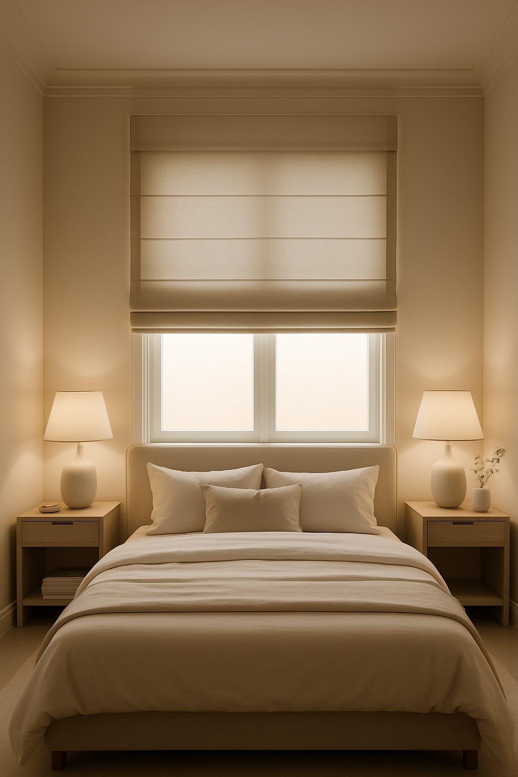 Quarto com persianas